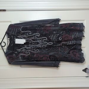 Soft Surroundings - Size 14 - 16 - Long sleeved boho tunic top - NWT